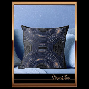 spaceship - midnight blue abstract starry intergalactic design - modern futuristic geometric forms combined with vintage art deco elegance.A stylish throw pillow to decorate your home interior. You can combine all cosmic designs of the Out of the Blue series by mix and match the cushion covers.Also available on many other accessories, gifts and apparel. All designed by Xarah.